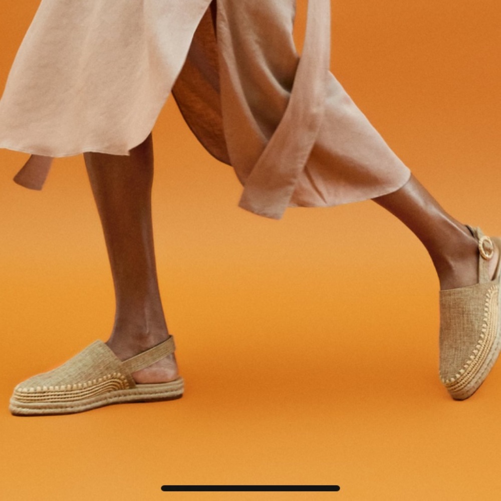 Zara Slingback Canvas Espadrilles